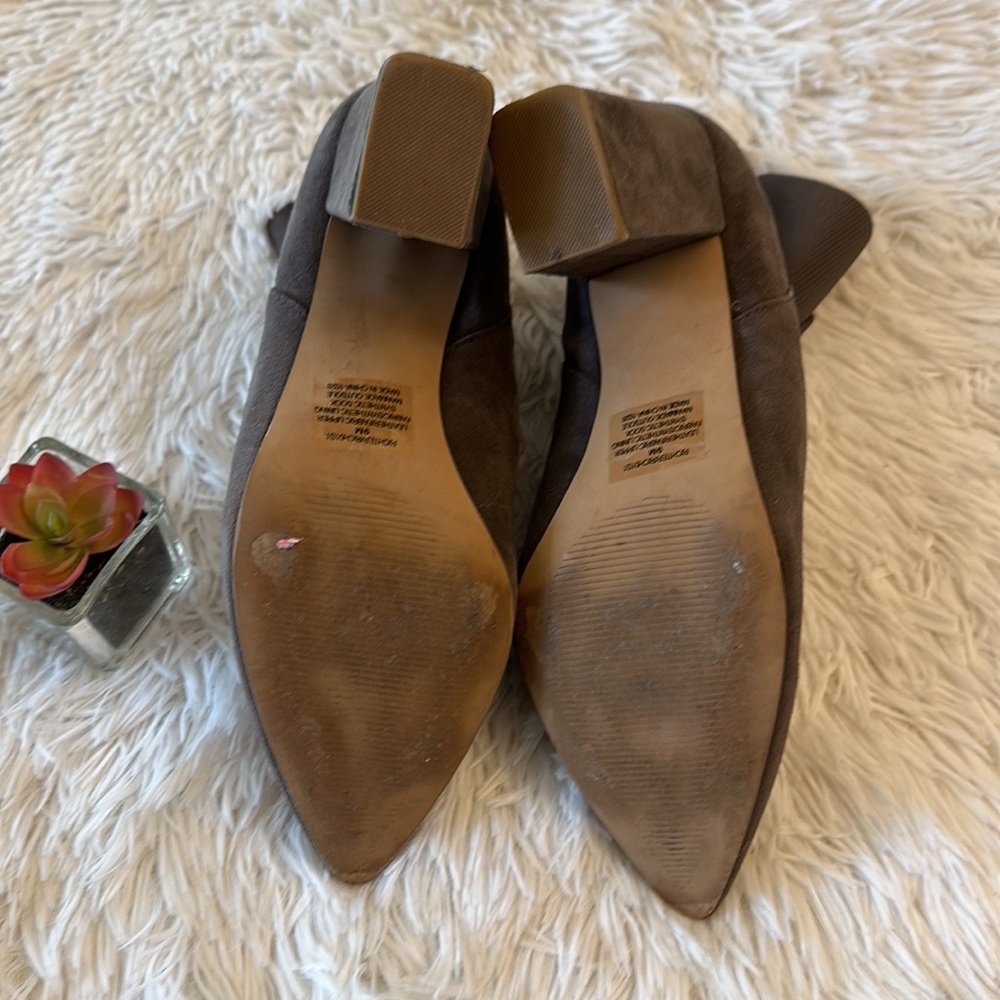 Steve Madden Richter Grey Brown Sock Ankle heel suede bootie women size 9 - Picture 7 of 8